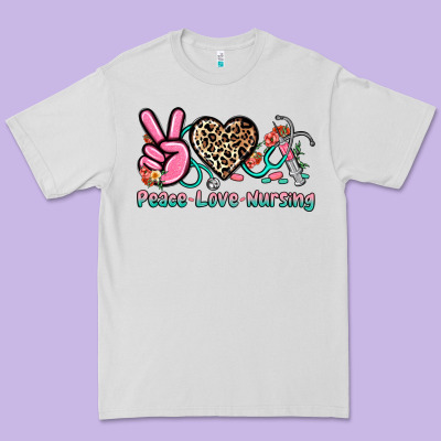Peace Love Nursing Premium Tee Designed By Nancycooperartshop