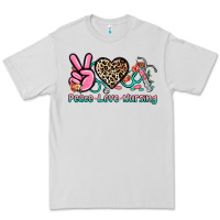Dove Grey peace love nursing Premium Tee - NancyCooperArtShop