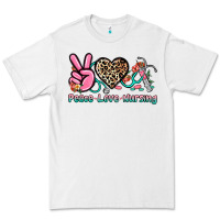 White peace love nursing Premium Tee - NancyCooperArtShop