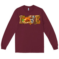 Burgundy Love with Turkey Long Sleeve Tee - texasbilliewilder