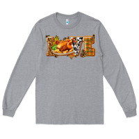 Heather Grey Love with Turkey Long Sleeve Tee - texasbilliewilder