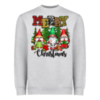 Heather Grey merry christmas gnomes Heavyweight Sweatshirt - CowGirlArtShop