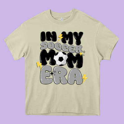 In My Soccer Mom Era Heavy Core Tee Designed By Maliassmallbusiness