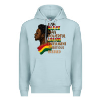 Blue Mist I am black man Premium Hoodie - FaDigitalArtStudio