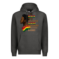 Charcoal Heather I am black man Premium Hoodie - FaDigitalArtStudio