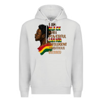 Dove Grey I am black man Premium Hoodie - FaDigitalArtStudio