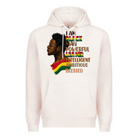 Pale Pink I am black man Premium Hoodie - FaDigitalArtStudio