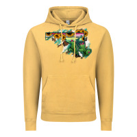 Vintage Mustard Maryland Map Sunflower Cactus Serape Vintage Hoodie - RanaPortraitStore