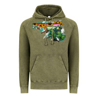 Vintage Olive Maryland Map Sunflower Cactus Serape Vintage Hoodie - RanaPortraitStore