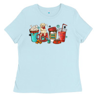 Baby Blue dog mama golden retriever Ladies Tee - MaliasSmallBusiness