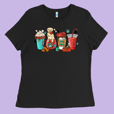 Dog Mama Golden Retriever Ladies Tee Designed By Maliassmallbusiness