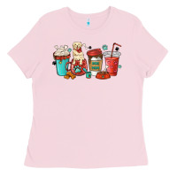 Bubblegum Pink dog mama golden retriever Ladies Tee - MaliasSmallBusiness
