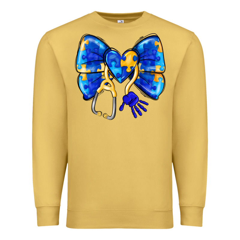 Down Syndrome Ribbon Premium Sweatshirt by CowhideDigitalArt | Teevron