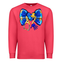 Cardinal Down Syndrome Ribbon Premium Sweatshirt - CowhideDigitalArt
