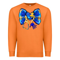 Carrot Down Syndrome Ribbon Premium Sweatshirt - CowhideDigitalArt