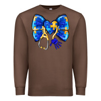 Chestnut Down Syndrome Ribbon Premium Sweatshirt - CowhideDigitalArt