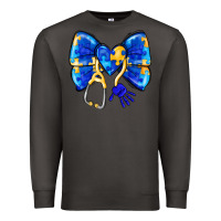 Smoke Down Syndrome Ribbon Premium Sweatshirt - CowhideDigitalArt