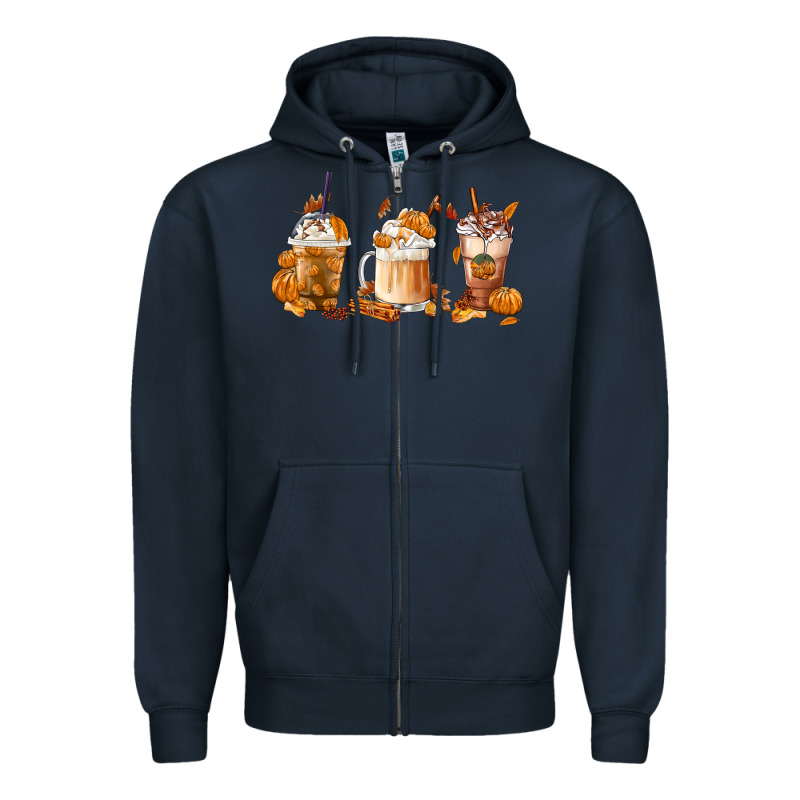 Fall Coffees Zipper Hoodie by FaDigitalArtStudio | Teevron