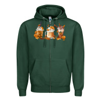 Sports Green Fall Coffees Zipper Hoodie - FaDigitalArtStudio