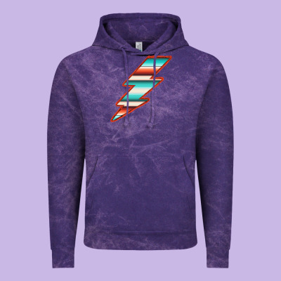 Teal And Orange Serape Lightning Vintage Hoodie Designed By Bettercallsaul