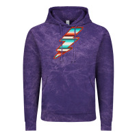 Cloud Purple Teal and Orange Serape Lightning Vintage Hoodie - Bettercallsaul