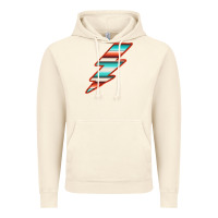 Vintage Artic Teal and Orange Serape Lightning Vintage Hoodie - Bettercallsaul