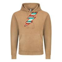 Vintage Camel Teal and Orange Serape Lightning Vintage Hoodie - Bettercallsaul