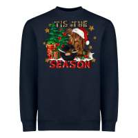 Navy tis the season Heavyweight Sweatshirt - CowGirlArtShop