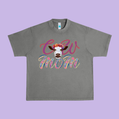 Cow Mom Urban Heavy Tee Designed By Bettercallsaul