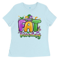 Baby Blue fat tuesday Ladies Tee - MaliasSmallBusiness