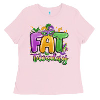 Bubblegum Pink fat tuesday Ladies Tee - MaliasSmallBusiness
