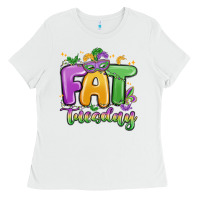 White fat tuesday Ladies Tee - MaliasSmallBusiness