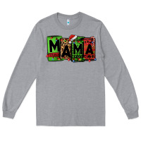 Heather Grey Christmas mama Long Sleeve Tee - Jasminsmagicworld