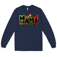 Navy Christmas mama Long Sleeve Tee - Jasminsmagicworld