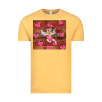 Vintage Mustard valentine's day cupid heart Vintage Tee - RanaPortraitStore