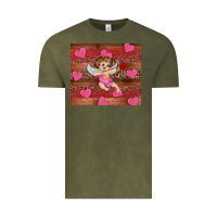 Vintage Olive valentine's day cupid heart Vintage Tee - RanaPortraitStore