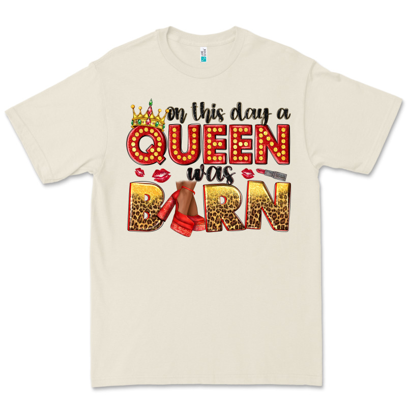 On This Day A Queen Was Born Premium Tee by NancyCooperArtShop | Teevron