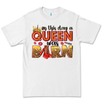 White on this day a queen was born Premium Tee - NancyCooperArtShop