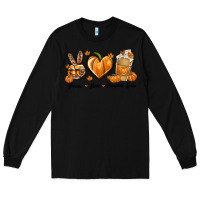 Black Peace Love Pumpkin Spice Long Sleeve Tee - texasbilliewilder