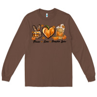 Chestnut Peace Love Pumpkin Spice Long Sleeve Tee - texasbilliewilder