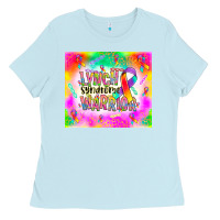 Baby Blue lynch stndrome warrior Ladies Tee - NancyCooperArtShop
