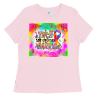 Bubblegum Pink lynch stndrome warrior Ladies Tee - NancyCooperArtShop
