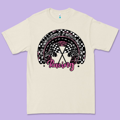 Racing Checkered Rainbow Premium Tee Designed By Jahusdesignshop