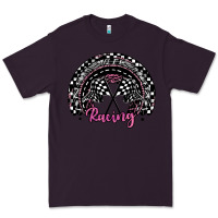 Plum racing checkered rainbow Premium Tee - JahusDesignShop