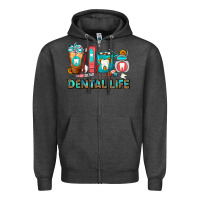 Charcoal Heather Dental Life Dentist Coffee Cups Zipper Hoodie - FaDigitalArtStudio