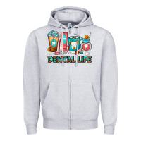 Heather Grey Dental Life Dentist Coffee Cups Zipper Hoodie - FaDigitalArtStudio