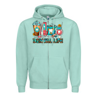 Seafoam Dental Life Dentist Coffee Cups Zipper Hoodie - FaDigitalArtStudio