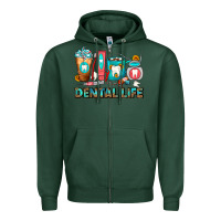 Sports Green Dental Life Dentist Coffee Cups Zipper Hoodie - FaDigitalArtStudio