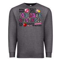 Charcoal Heather 100 days of school Premium Sweatshirt - LillyAllenDesigns