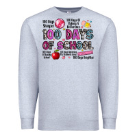 Heather Grey 100 days of school Premium Sweatshirt - LillyAllenDesigns